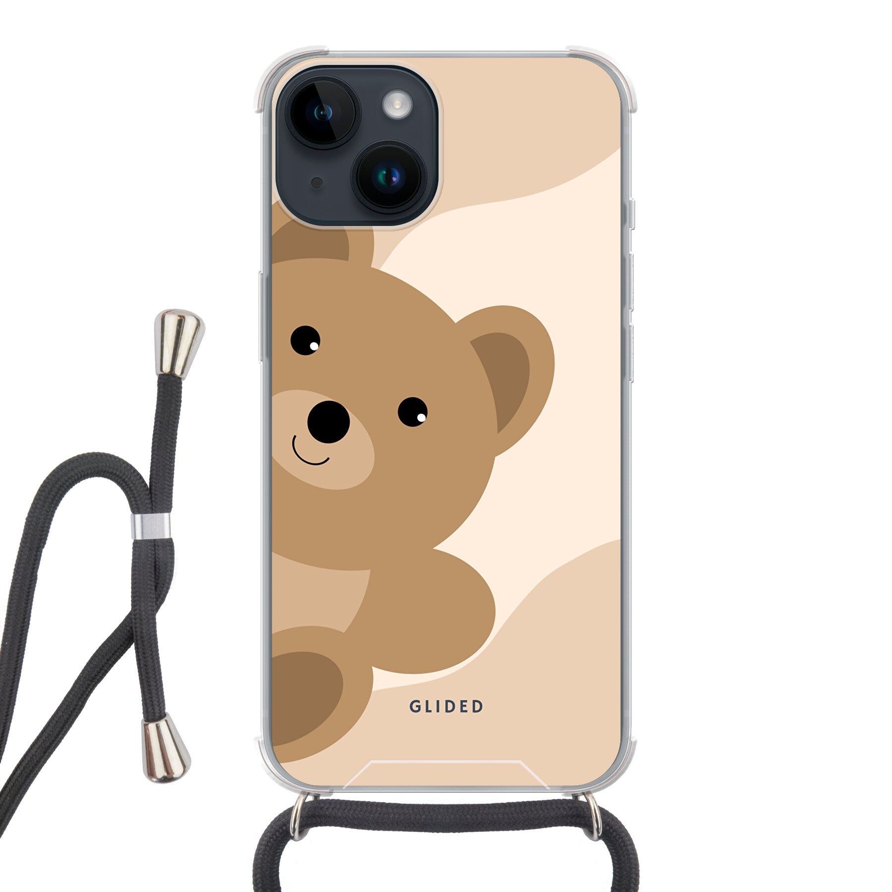 BearLove Right - iPhone 14 Handyhülle Crossbody case mit Band