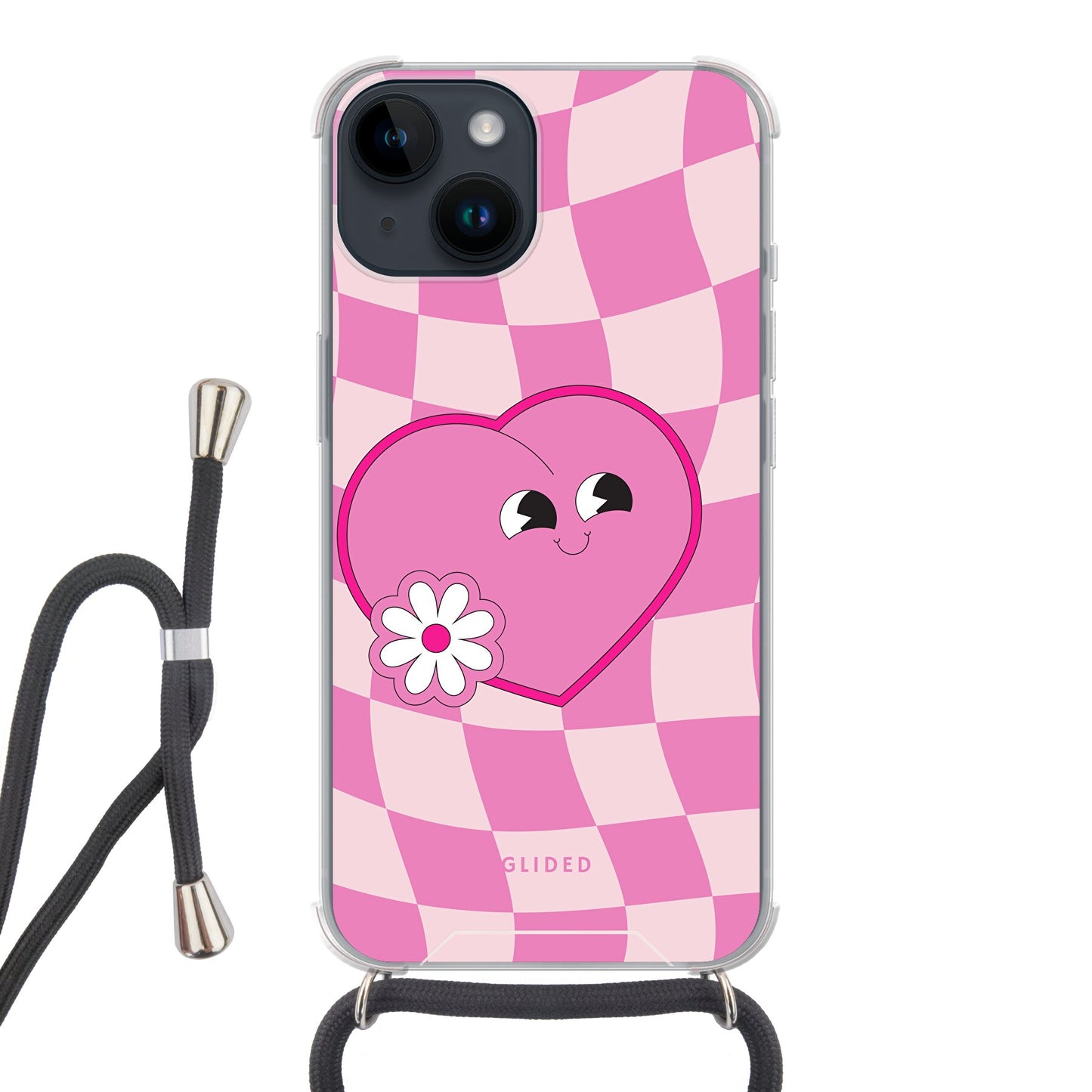 Sweet Love - iPhone 14 Handyhülle Crossbody case mit Band