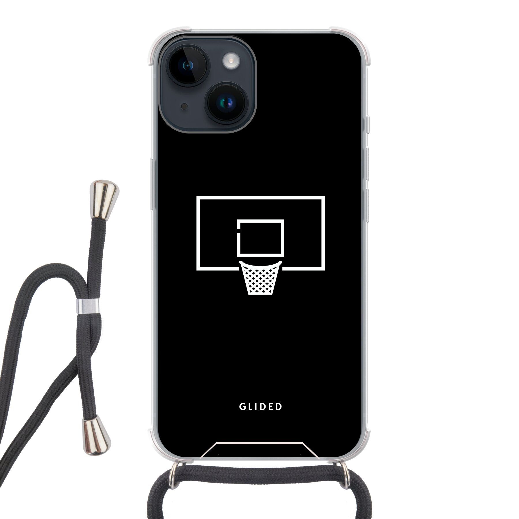 Basketball Fun - iPhone 14 Handyhülle Crossbody case mit Band