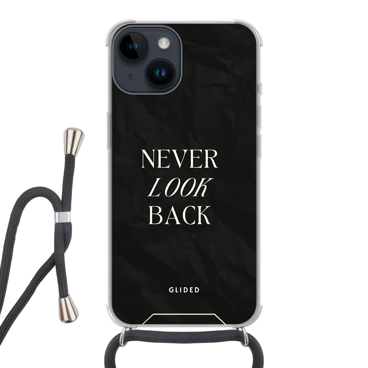 Never Back - iPhone 14 Handyhülle Crossbody case mit Band