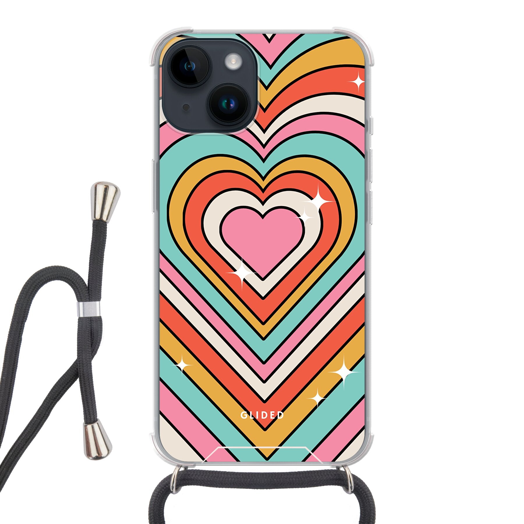 Endless Love - iPhone 14 Handyhülle Crossbody case mit Band