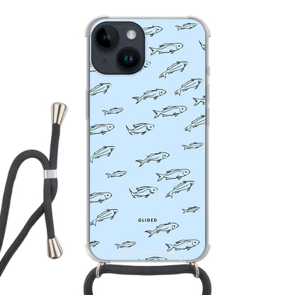 Fishy - iPhone 14 Handyhülle Crossbody case mit Band