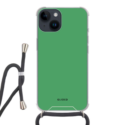 Green Elegance - iPhone 14 Handyhülle Crossbody case mit Band