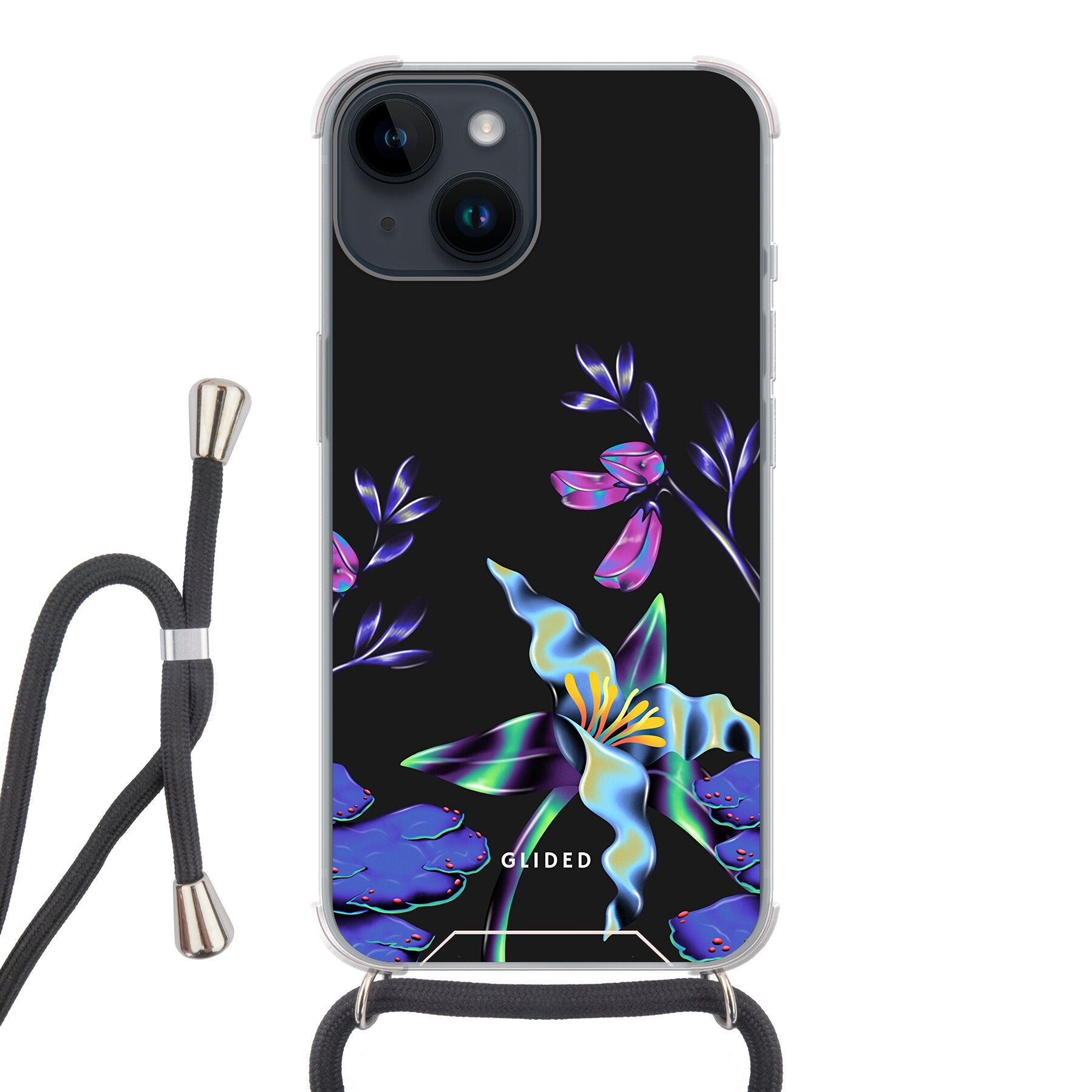 Special Flower - iPhone 14 Handyhülle Crossbody case mit Band