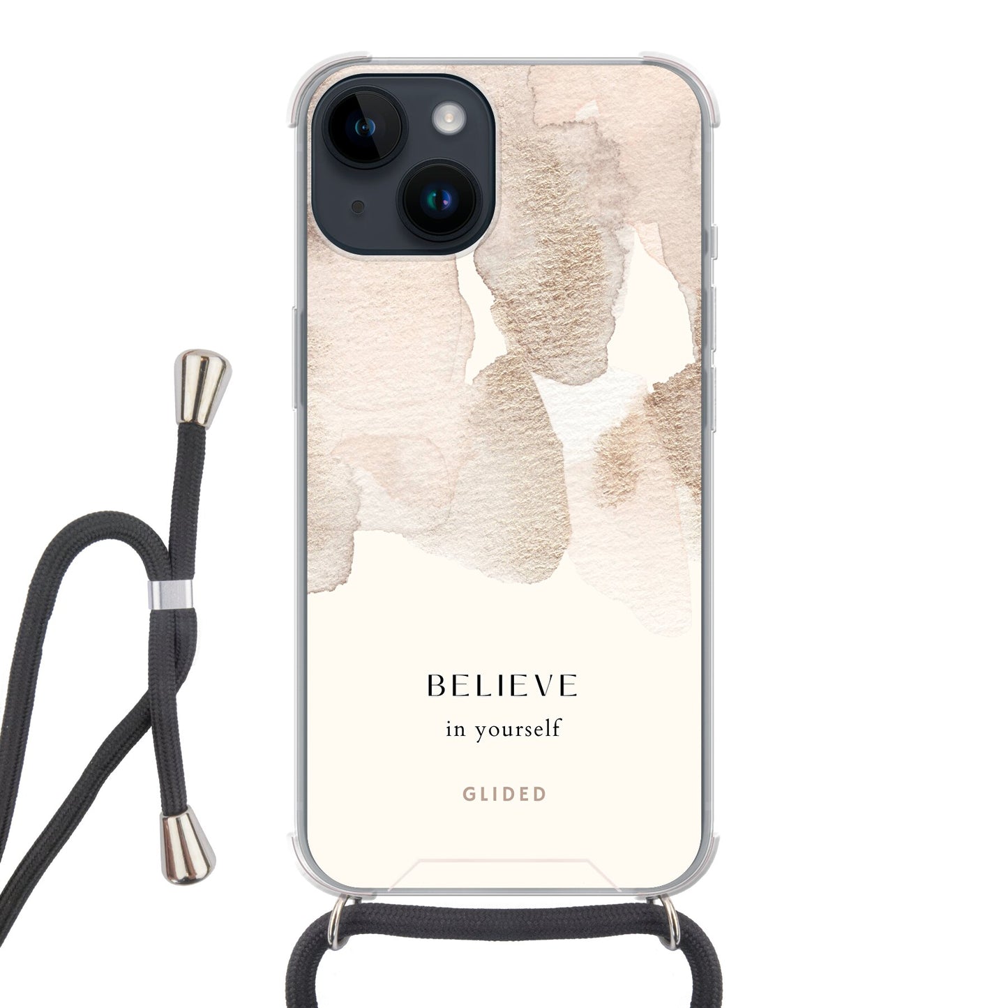 Believe in yourself - iPhone 14 Handyhülle Crossbody case mit Band