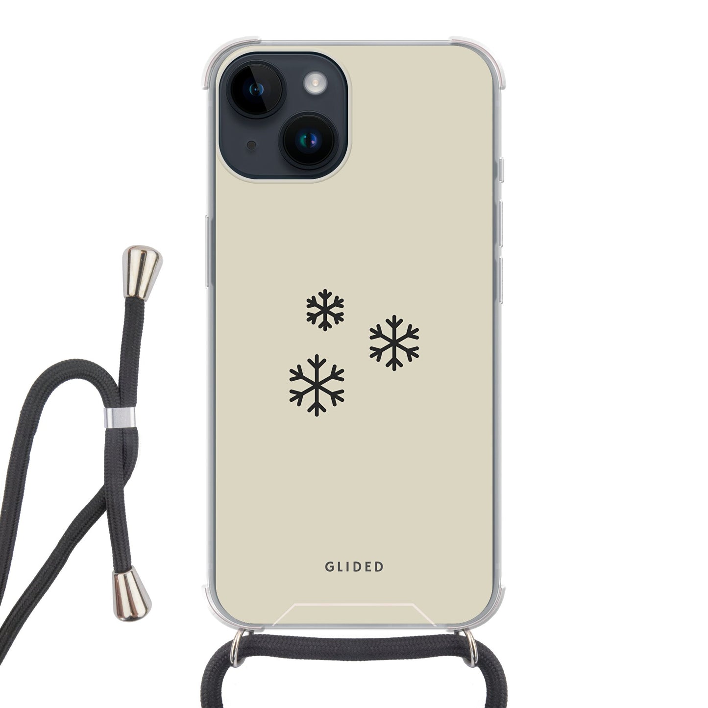 Snowflakes - iPhone 14 Handyhülle Crossbody case mit Band