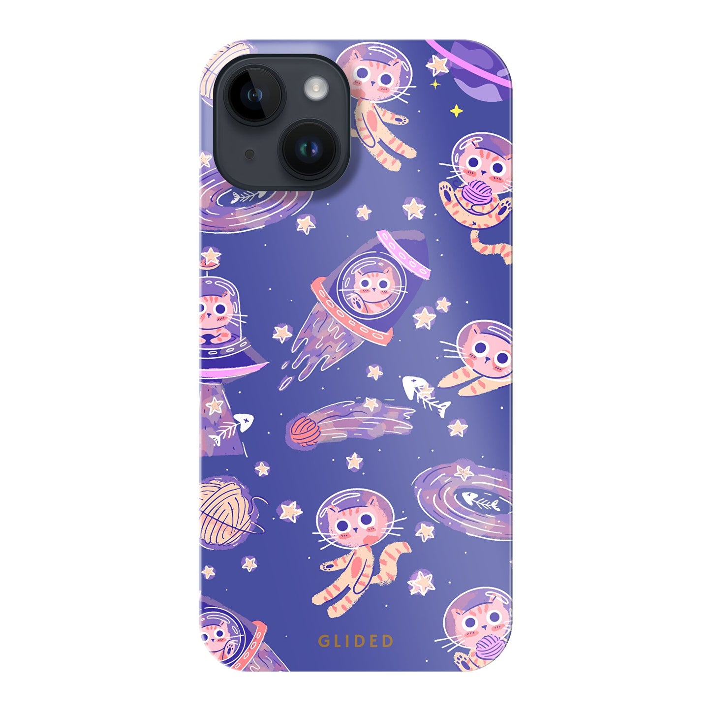 Space Cat - iPhone 14 Handyhülle Hard Case