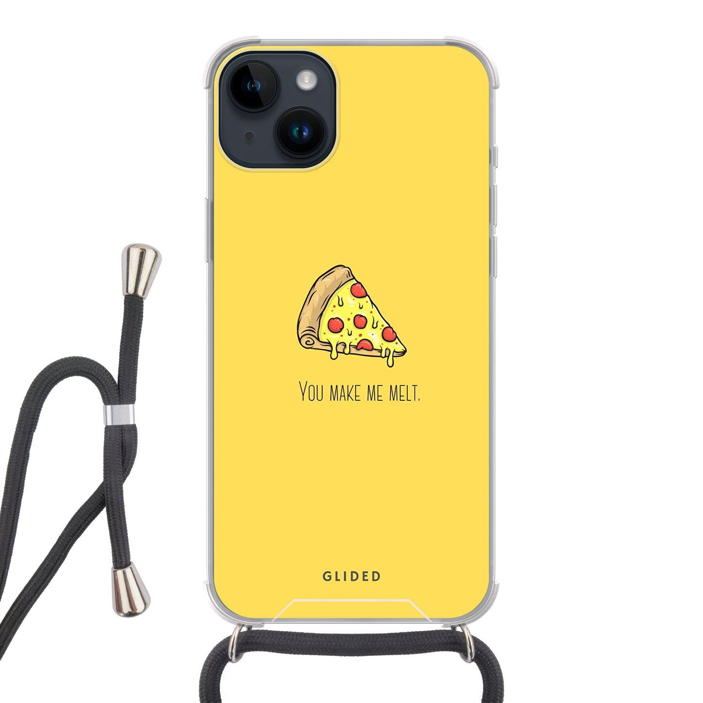 Flirty Pizza - iPhone 14 Plus - Crossbody case mit Band