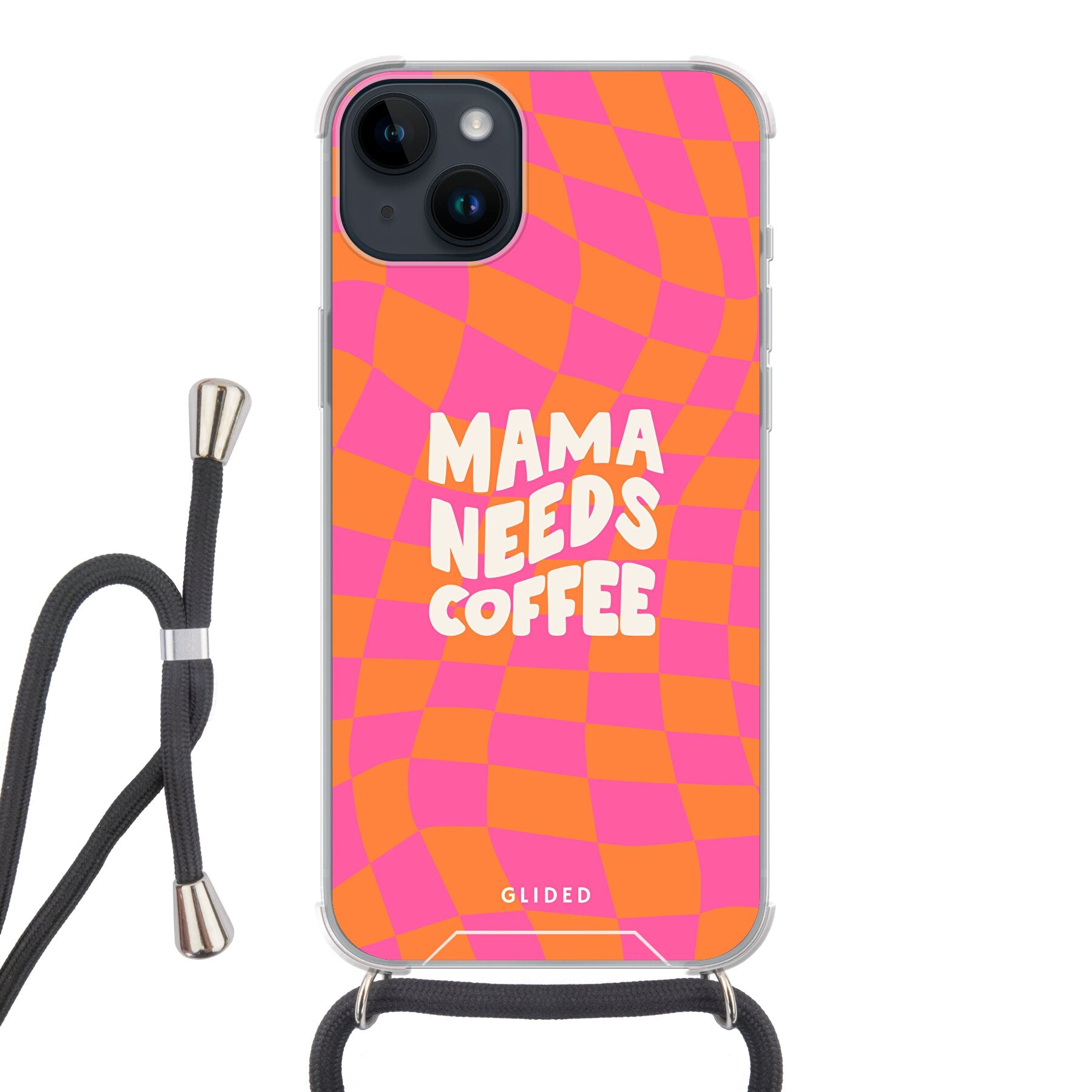 Coffee Mom - iPhone 14 Plus - Crossbody case mit Band