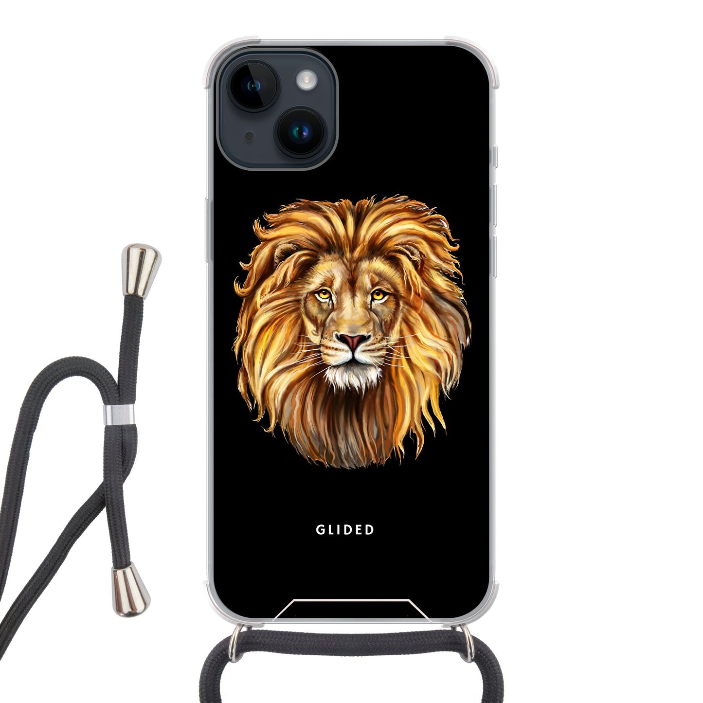 Lion Majesty - iPhone 14 Plus - Crossbody case mit Band