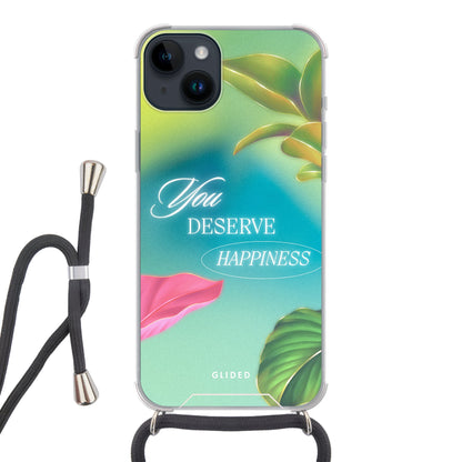 Happiness - iPhone 14 Plus - Crossbody case mit Band