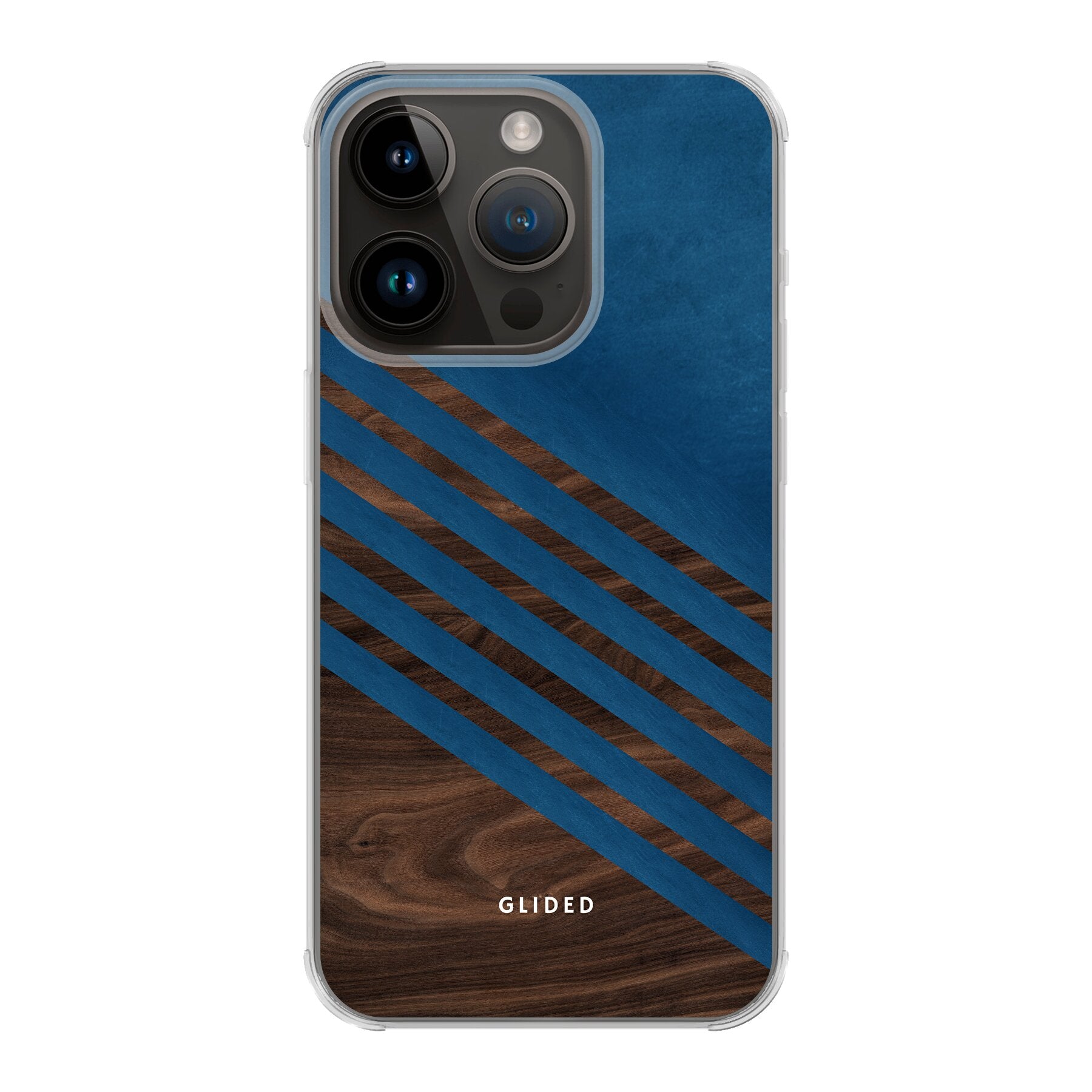 Blue Wood - iPhone 14 Pro Handyhülle Bumper case