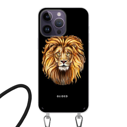 Lion Majesty - iPhone 14 Pro - Crossbody case mit Band