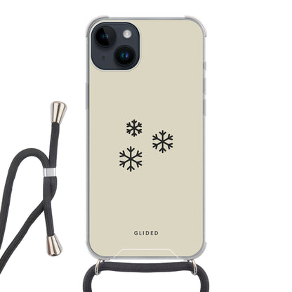 Snowflakes - iPhone 14 Pro Handyhülle Crossbody case mit Band