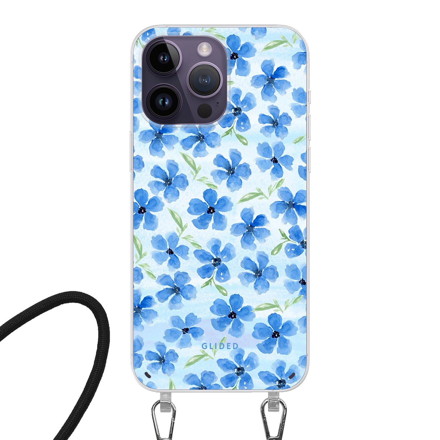 Ocean Blooms - iPhone 14 Pro Handyhülle Crossbody case mit Band