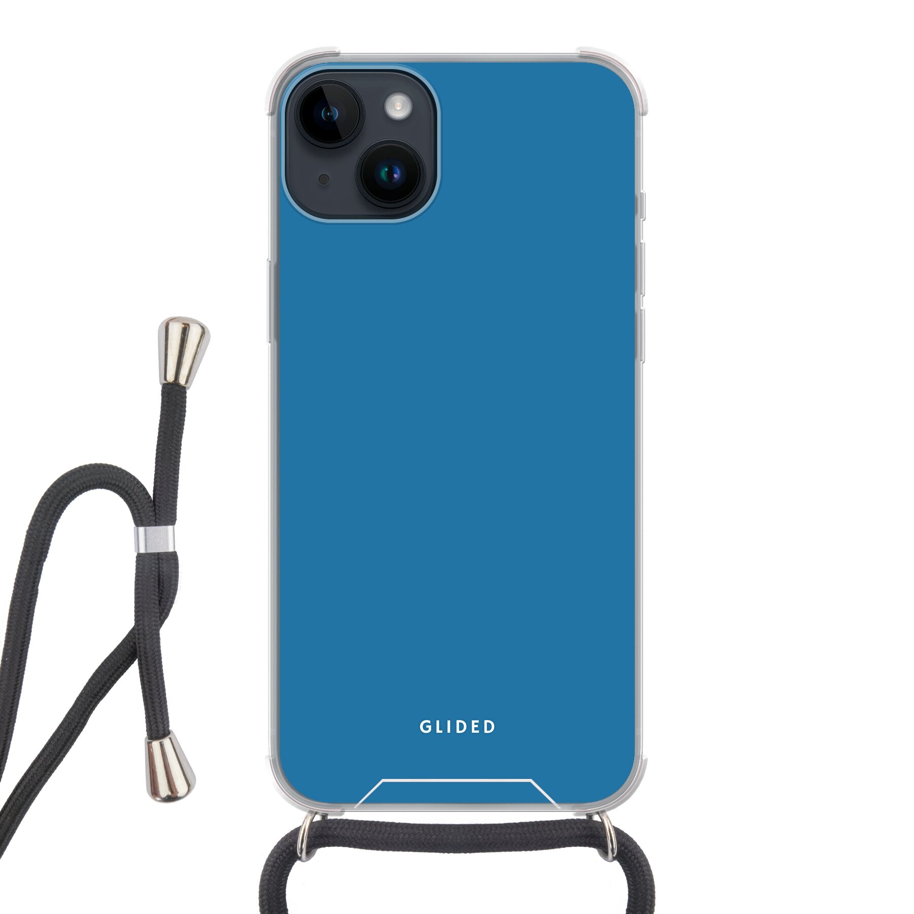 Blue Delight - iPhone 14 Pro Handyhülle Crossbody case mit Band