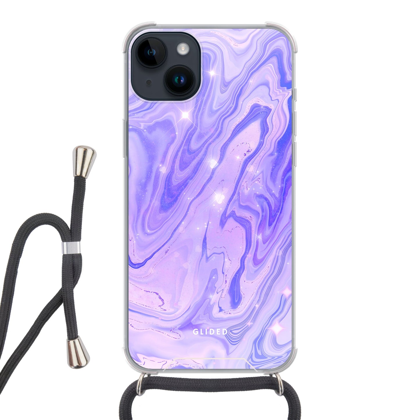 Purple Dream - iPhone 14 Pro Handyhülle Crossbody case mit Band