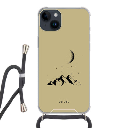 Lunar Peaks - iPhone 14 Pro Handyhülle Crossbody case mit Band