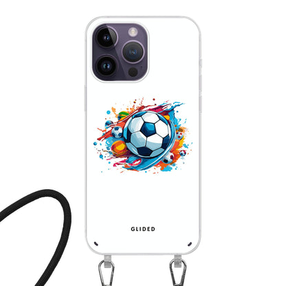 Football Passion - iPhone 14 Pro Handyhülle Crossbody case mit Band