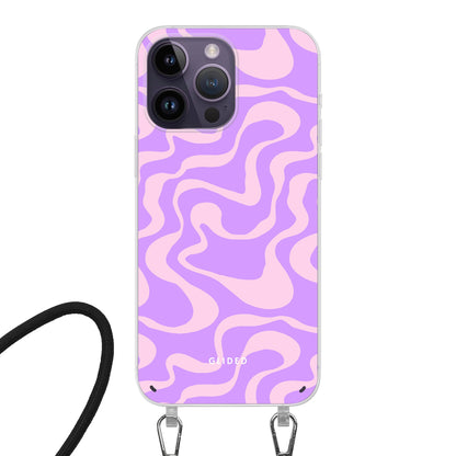 Purple Wave - iPhone 14 Pro Handyhülle Crossbody case mit Band