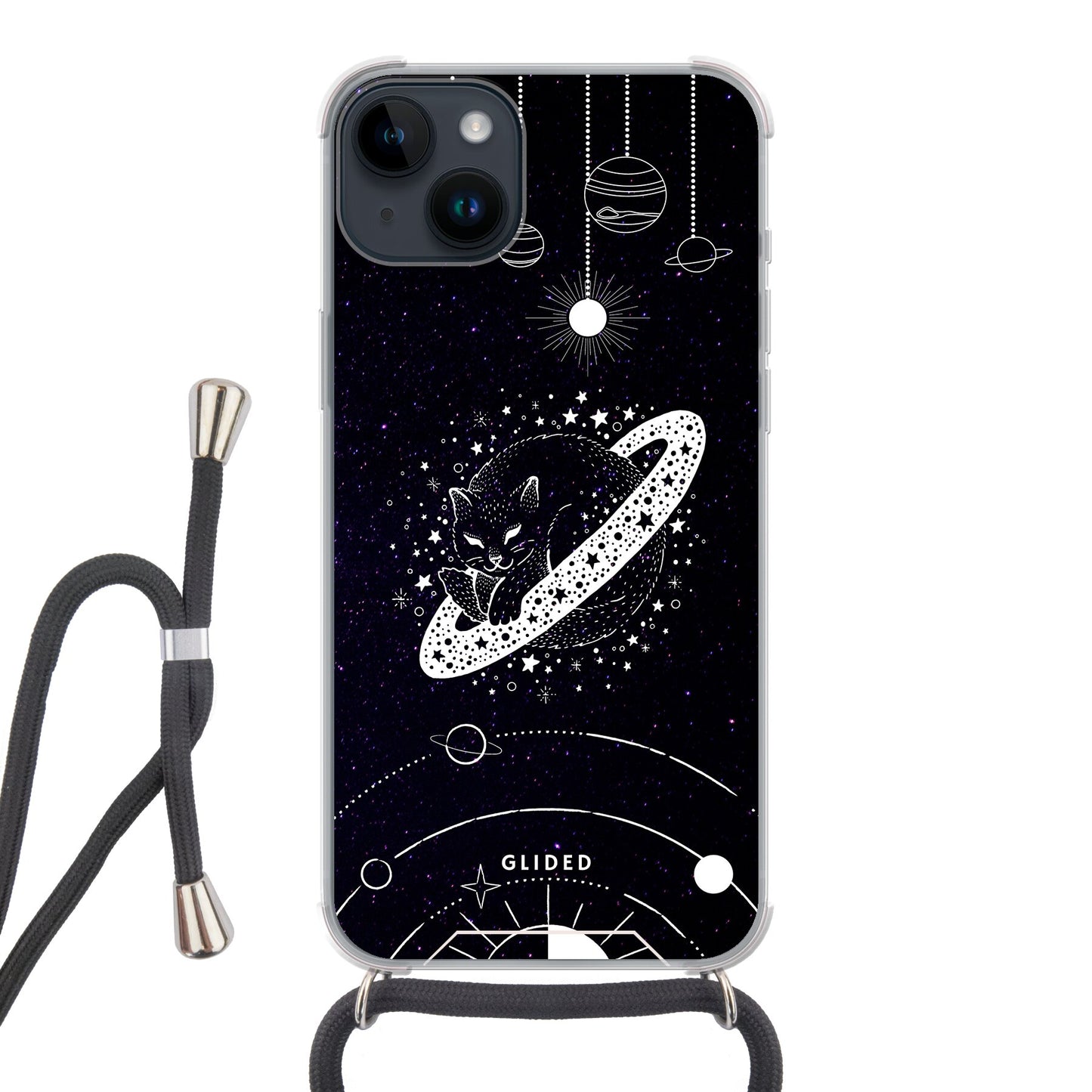 Astro Whiskers - iPhone 14 Pro Handyhülle Crossbody case mit Band