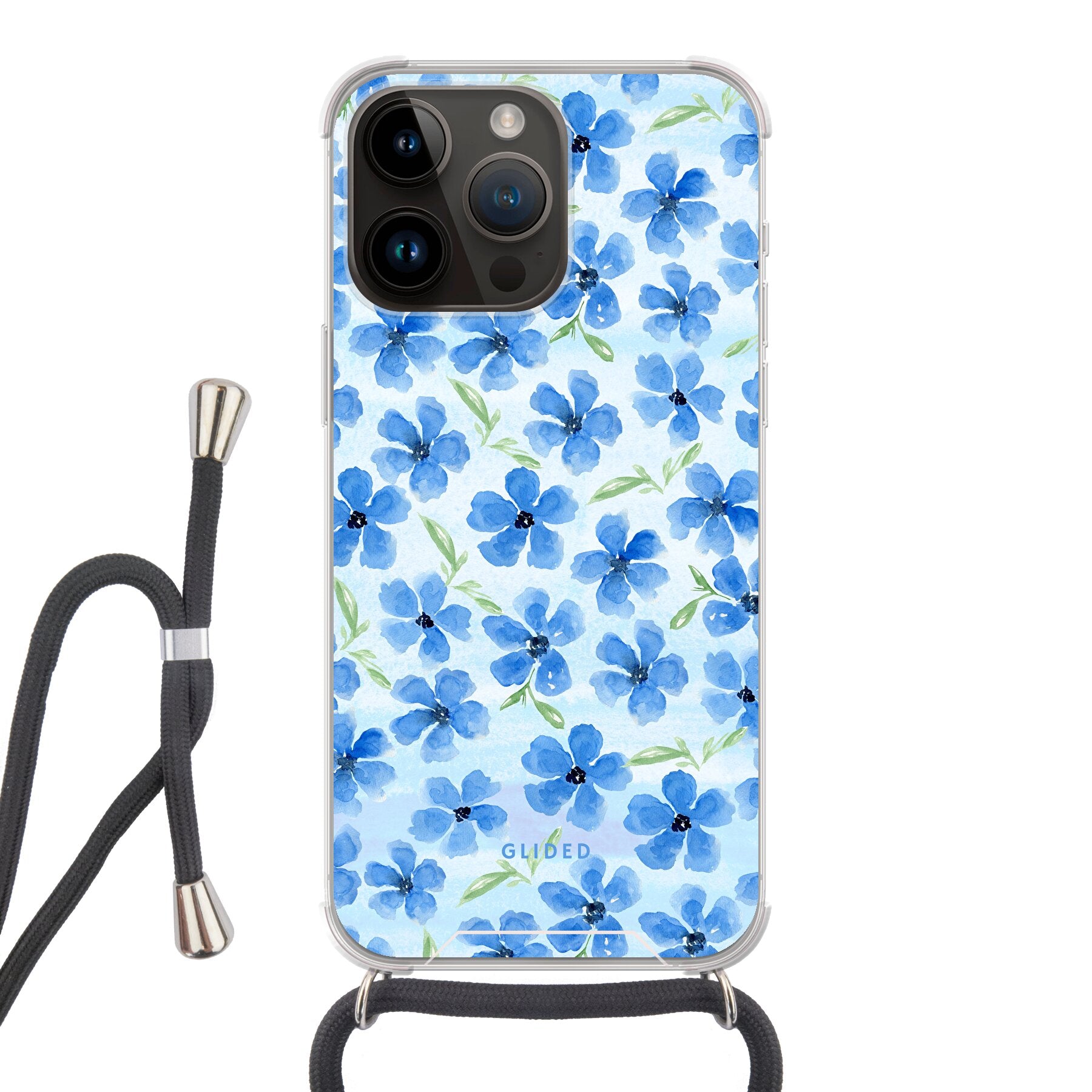 Ocean Blooms - iPhone 14 Pro Max Handyhülle Crossbody case mit Band