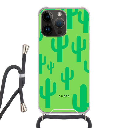 Cactus Spikes - iPhone 14 Pro Max - Crossbody case mit Band