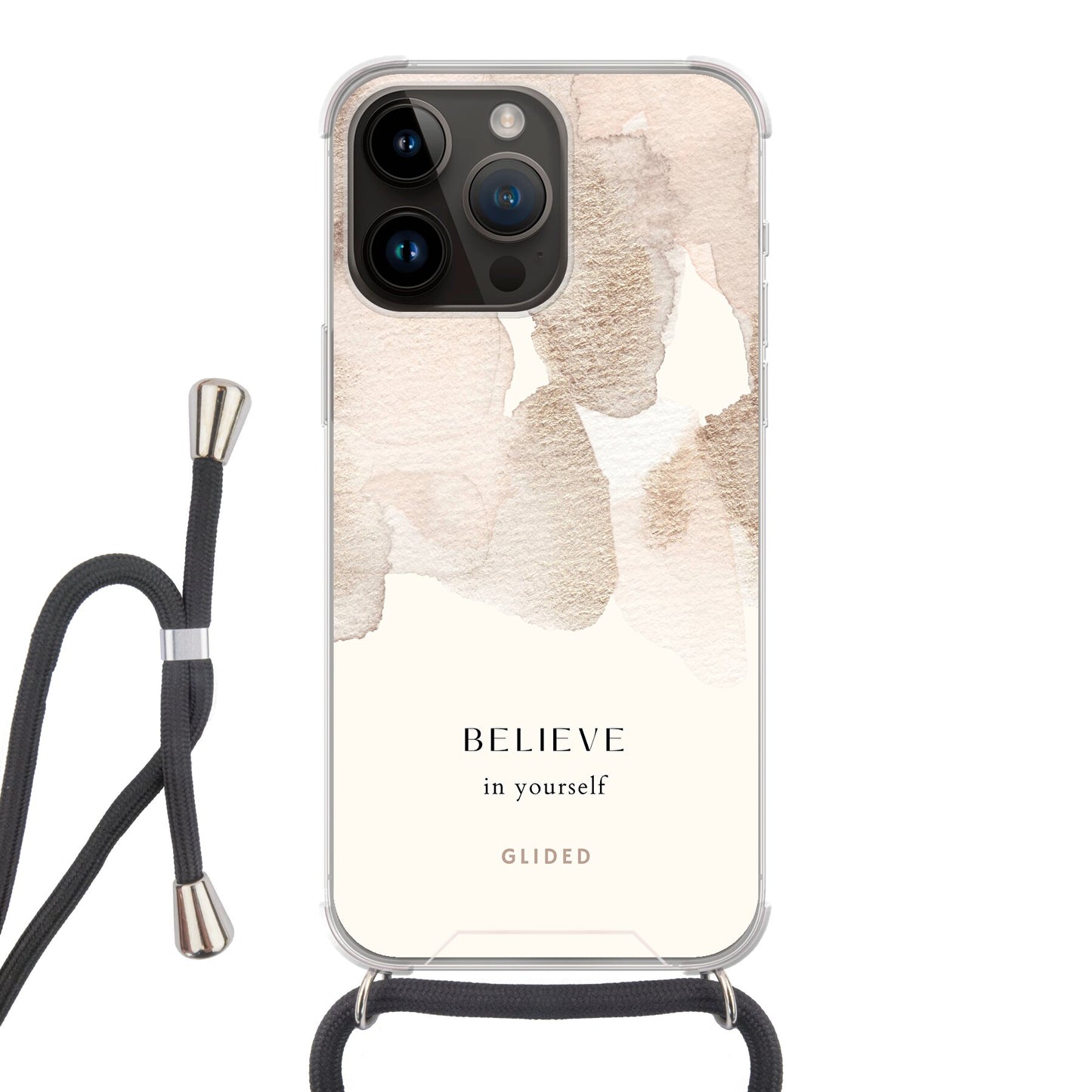 Believe in yourself - iPhone 14 Pro Max Handyhülle Crossbody case mit Band