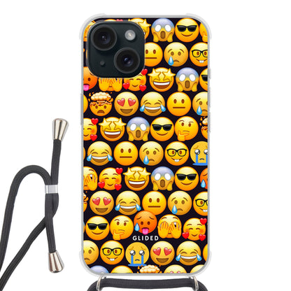 Emoji Town - iPhone 15 Handyhülle Crossbody case mit Band