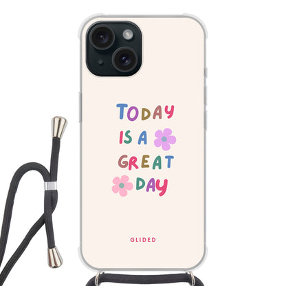 Great Day - iPhone 15 Handyhülle Crossbody case mit Band