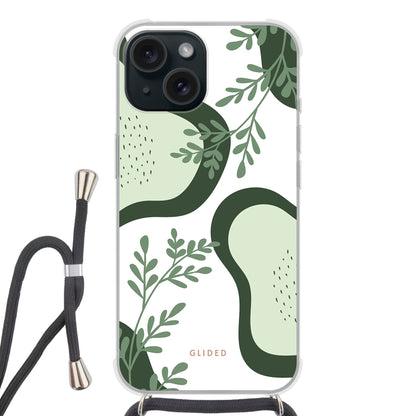 Avocado - iPhone 15 Handyhülle Crossbody case mit Band