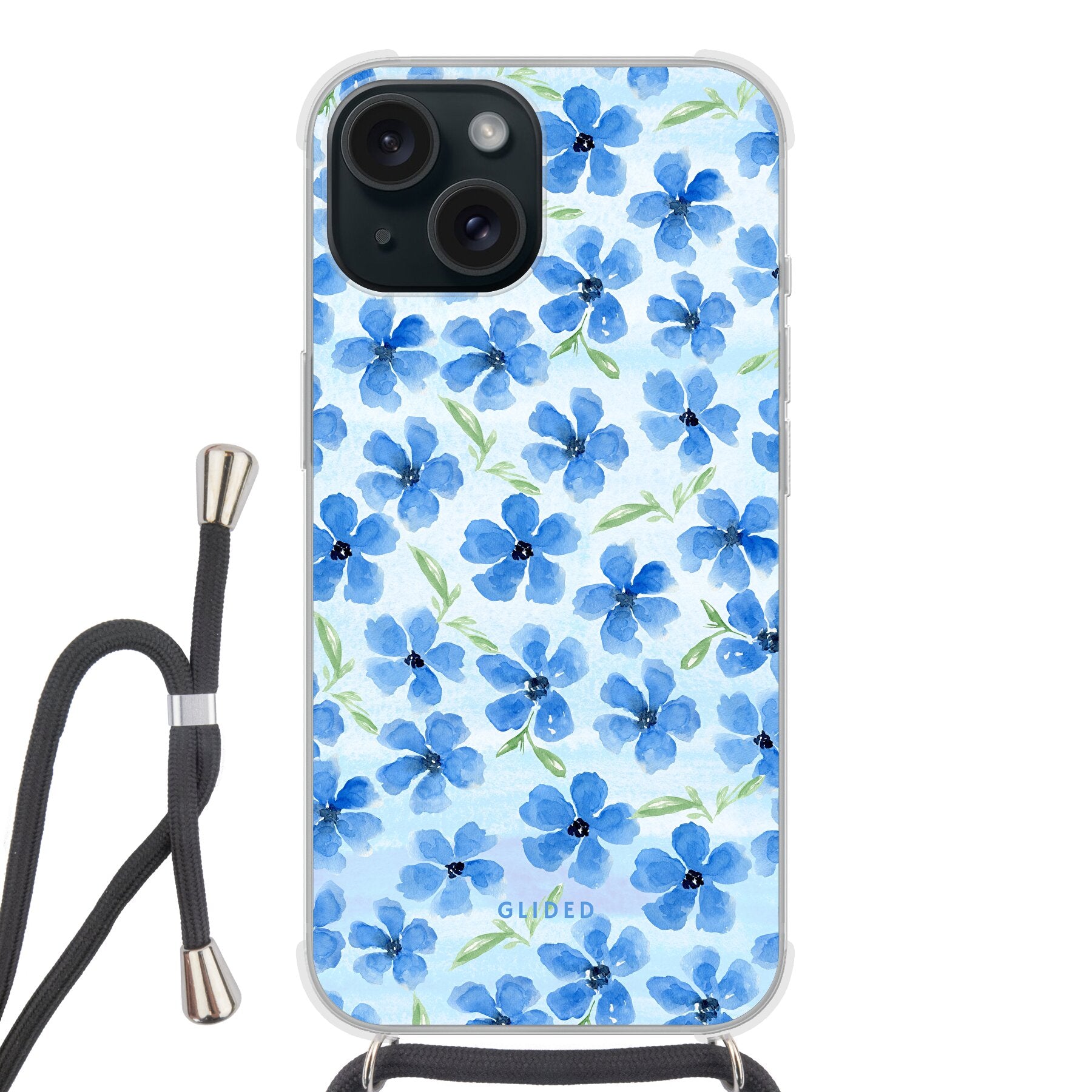 Ocean Blooms - iPhone 15 Handyhülle Crossbody case mit Band