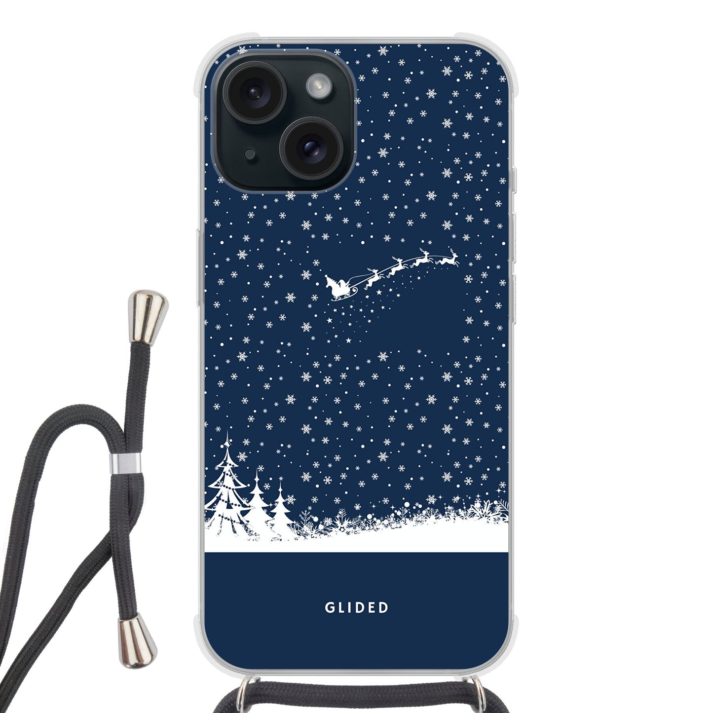 Flying Santa - iPhone 15 Handyhülle Crossbody case mit Band