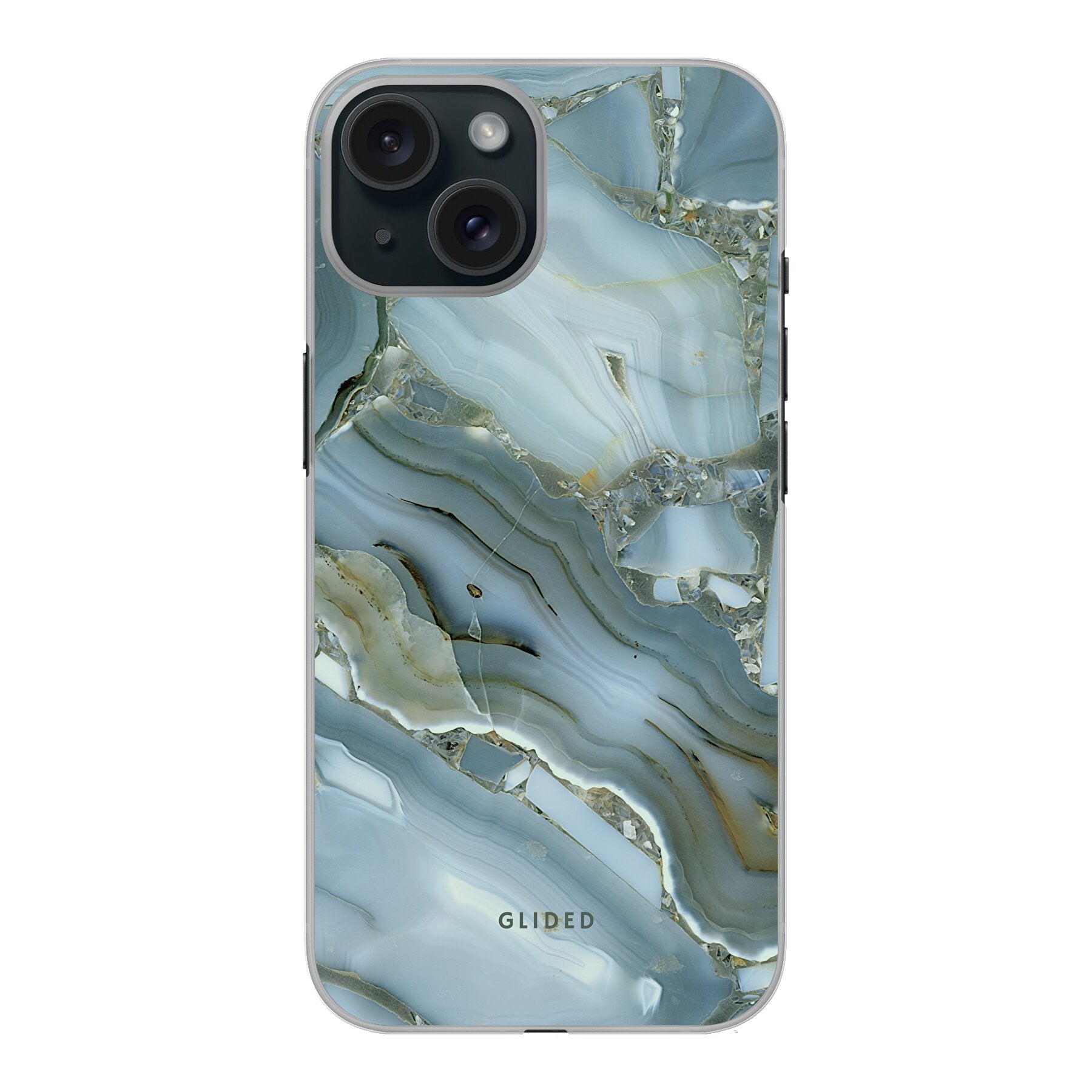 Green Marble - iPhone 15 Handyhülle Hard Case