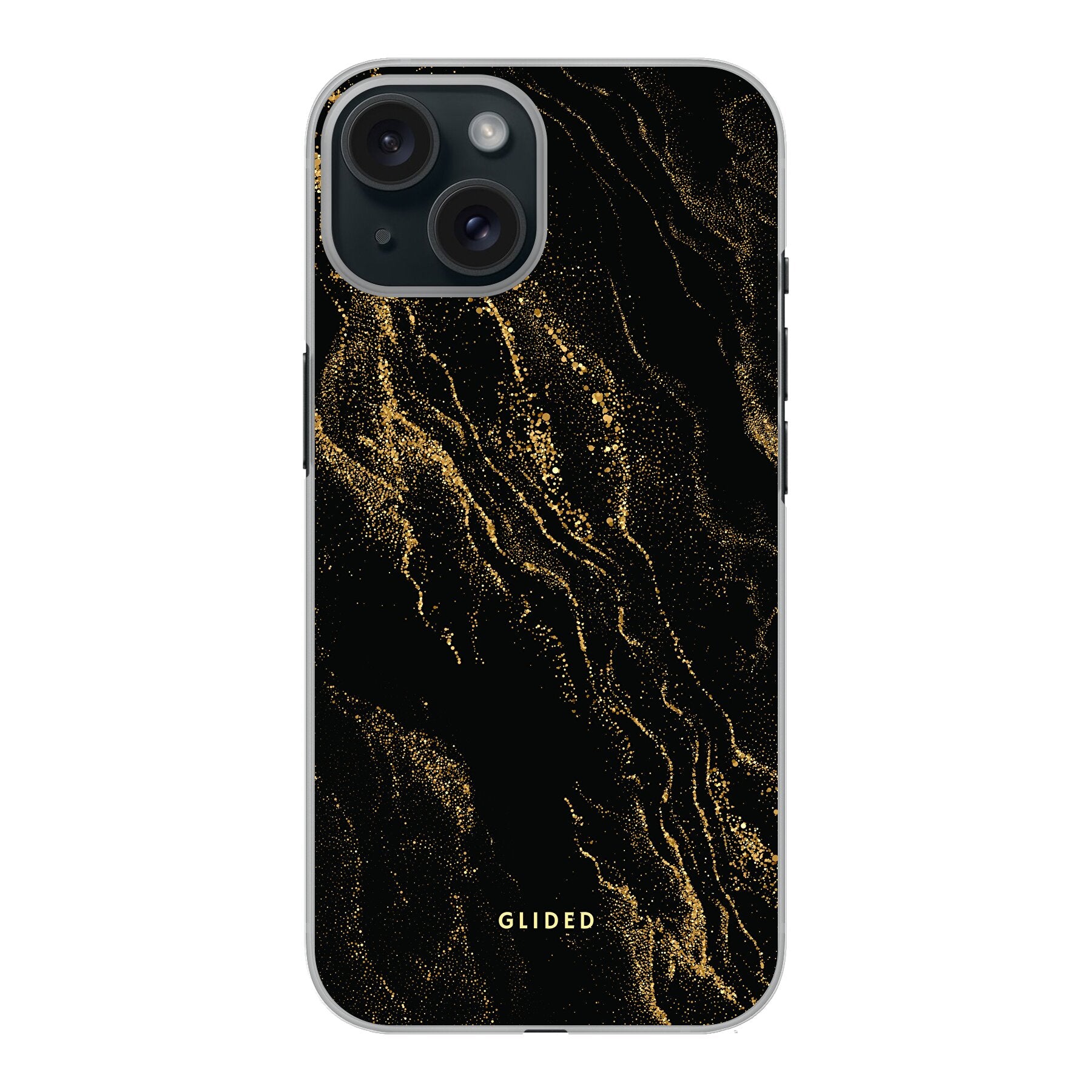 Black Marble - iPhone 15 Handyhülle Hard Case