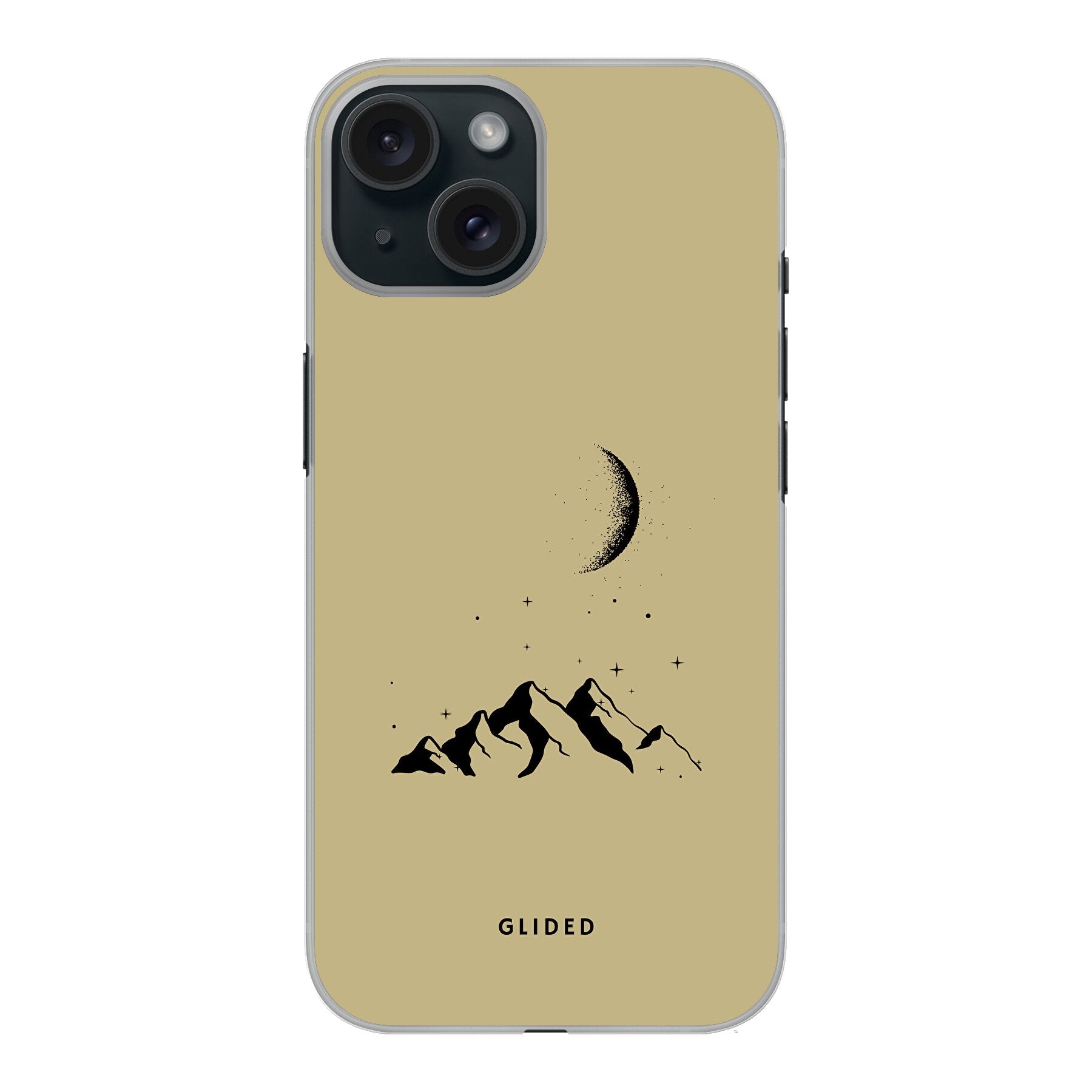 Lunar Peaks - iPhone 15 Handyhülle Hard Case