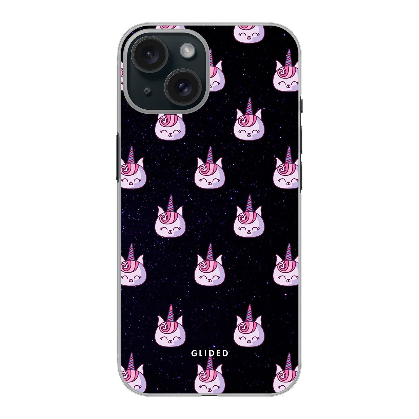 Unicorn Meow - iPhone 15 Handyhülle Hard Case