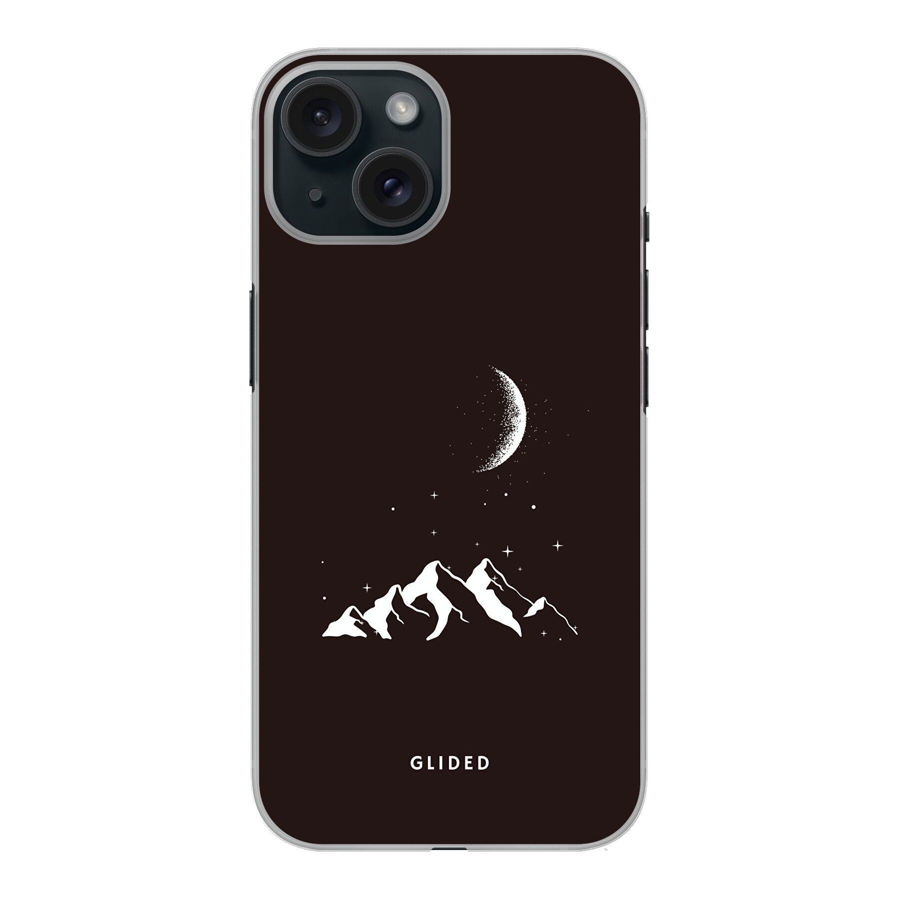 Midnight Peaks - iPhone 15 Handyhülle Hard Case