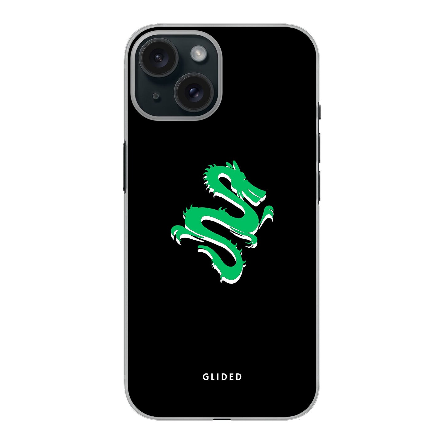 Emerald Dragon - iPhone 15 Handyhülle Hard Case