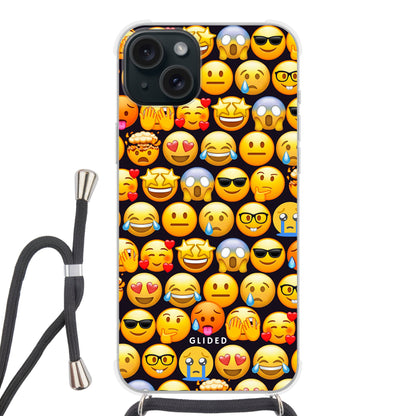 Emoji Town - iPhone 15 Plus Handyhülle Crossbody case mit Band