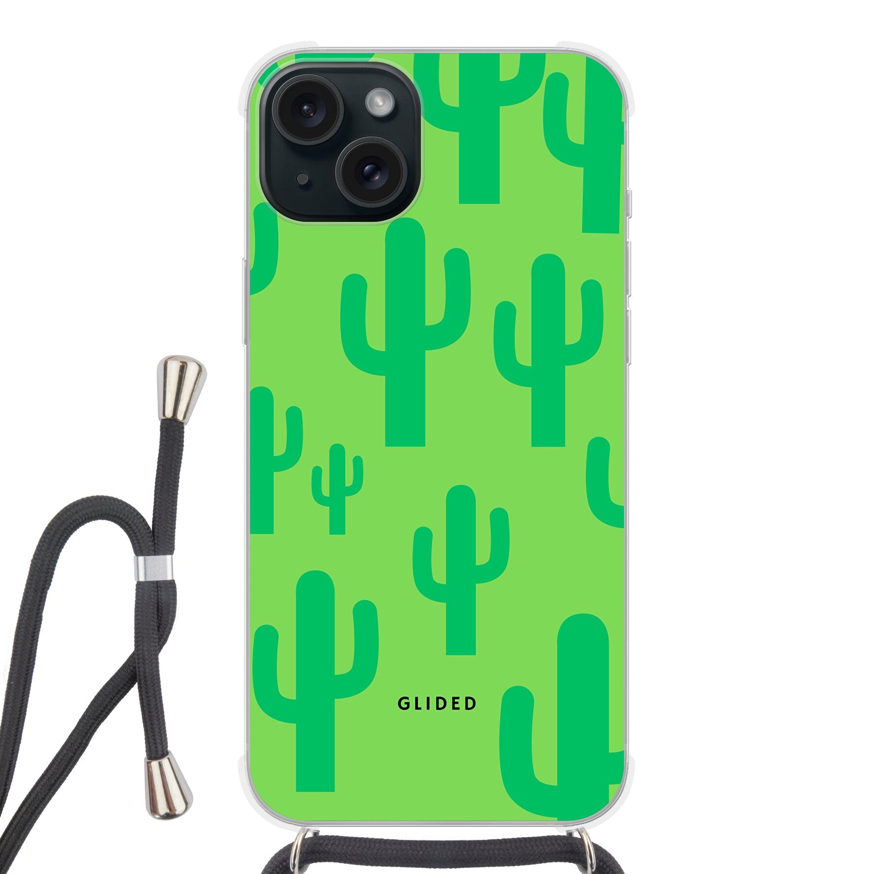 Cactus Spikes - iPhone 15 Plus - Crossbody case mit Band