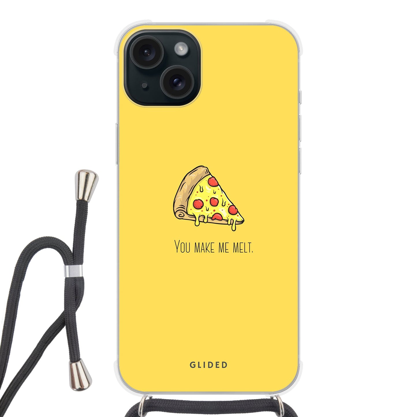 Flirty Pizza - iPhone 15 Plus - Crossbody case mit Band