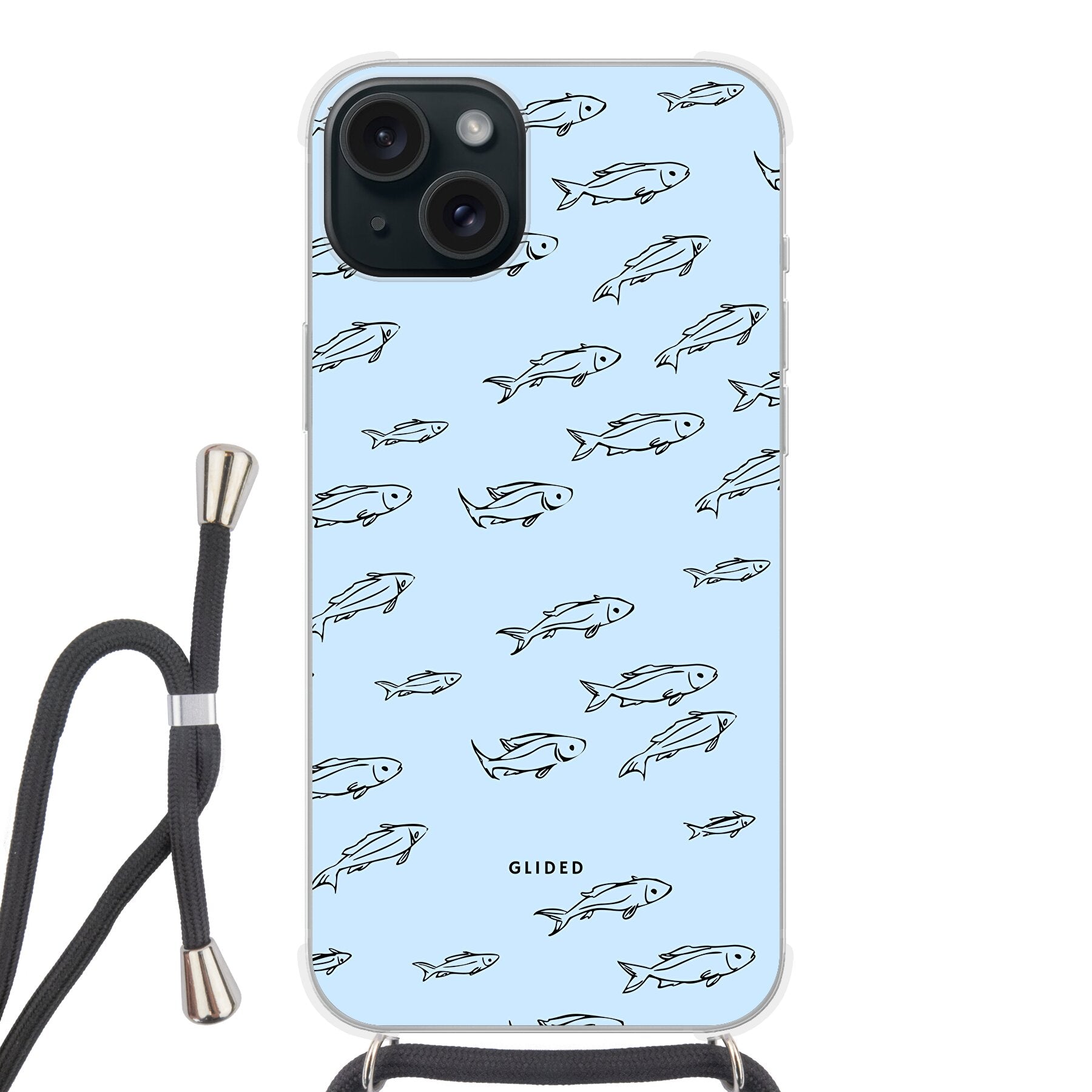 Fishy - iPhone 15 Plus Handyhülle Crossbody case mit Band