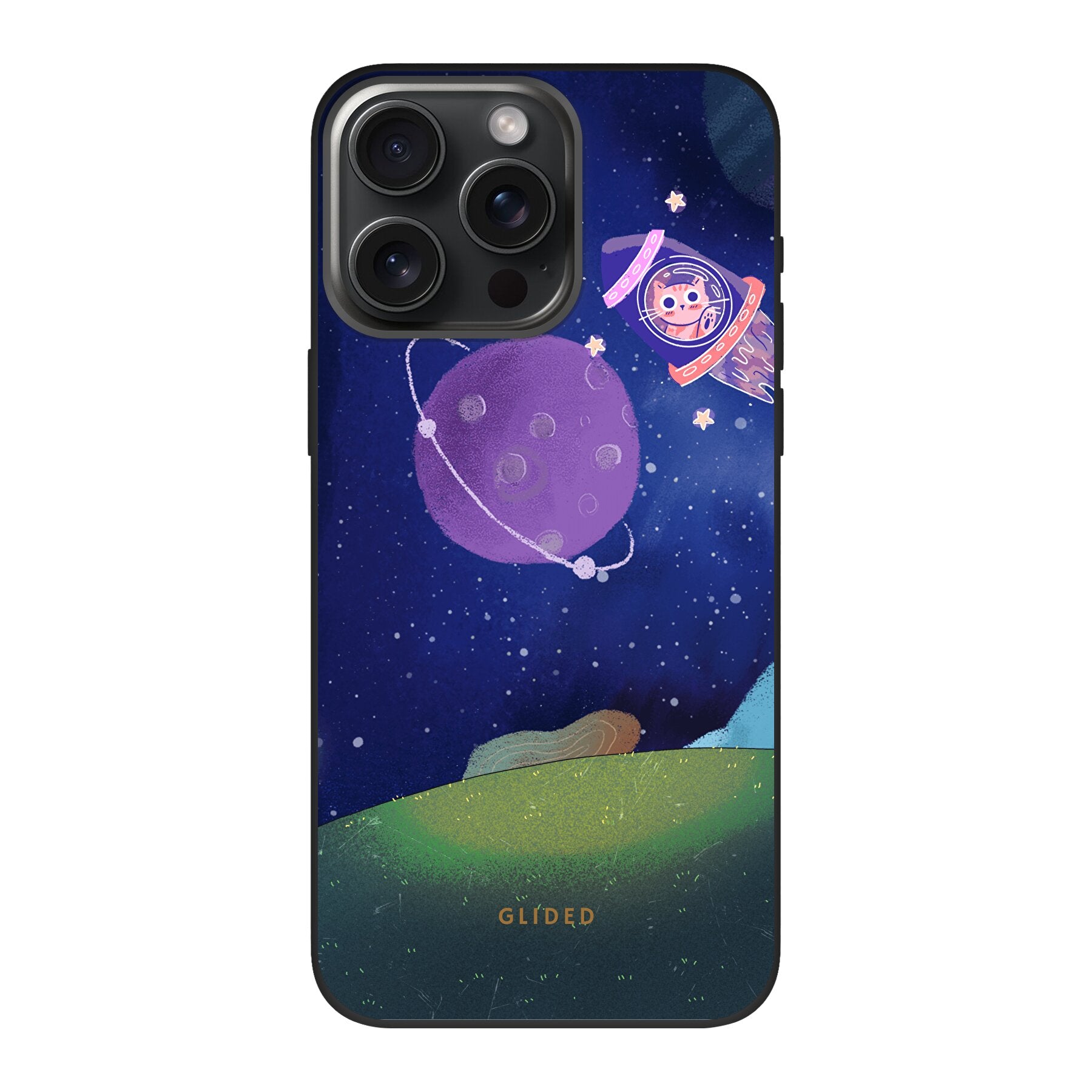 Galaxy Cat - iPhone 15 Pro Handyhülle Biologisch Abbaubar