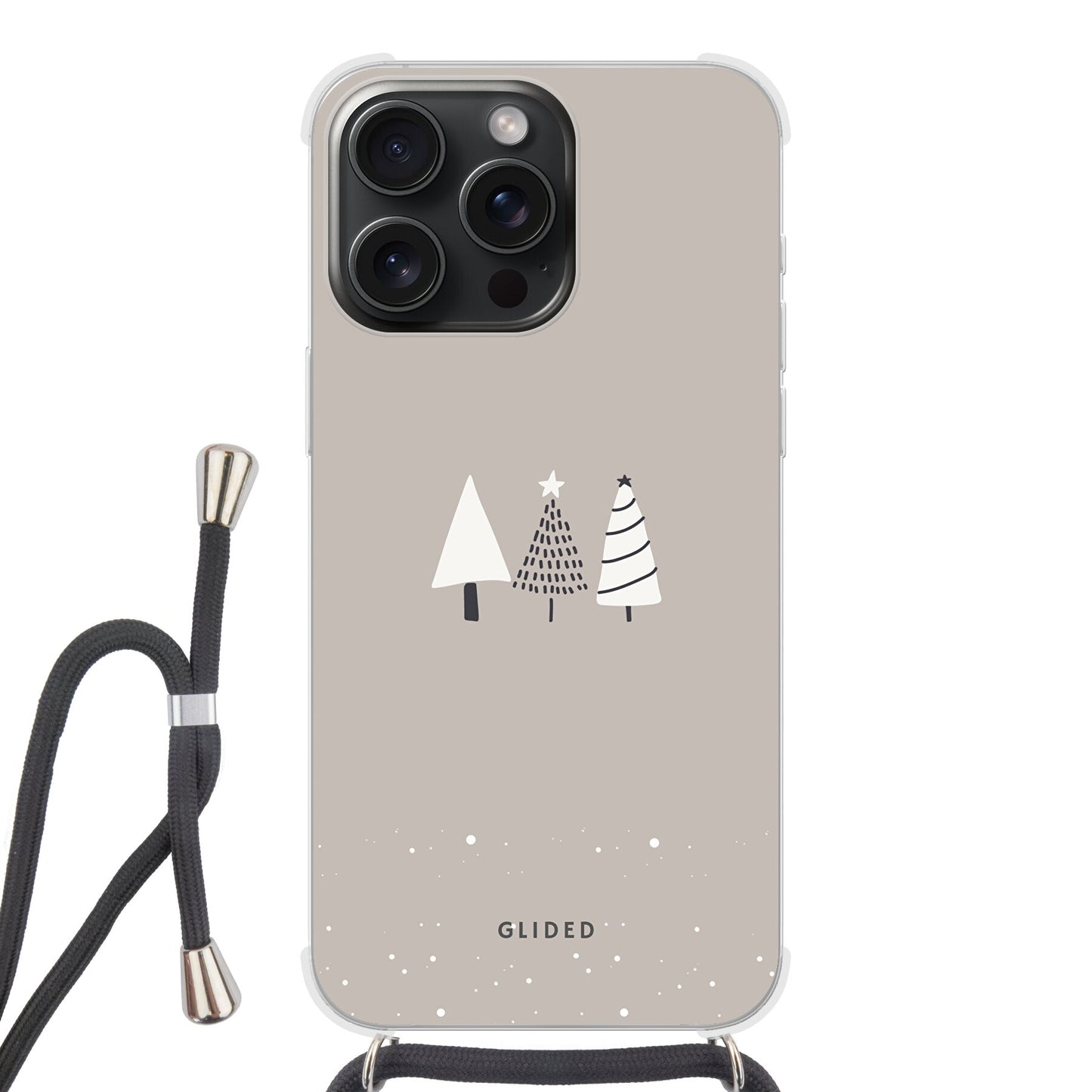 Snowscape - iPhone 15 Pro Handyhülle Crossbody case mit Band