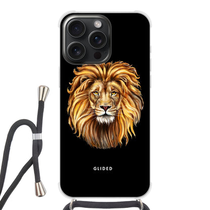 Lion Majesty - iPhone 15 Pro - Crossbody case mit Band