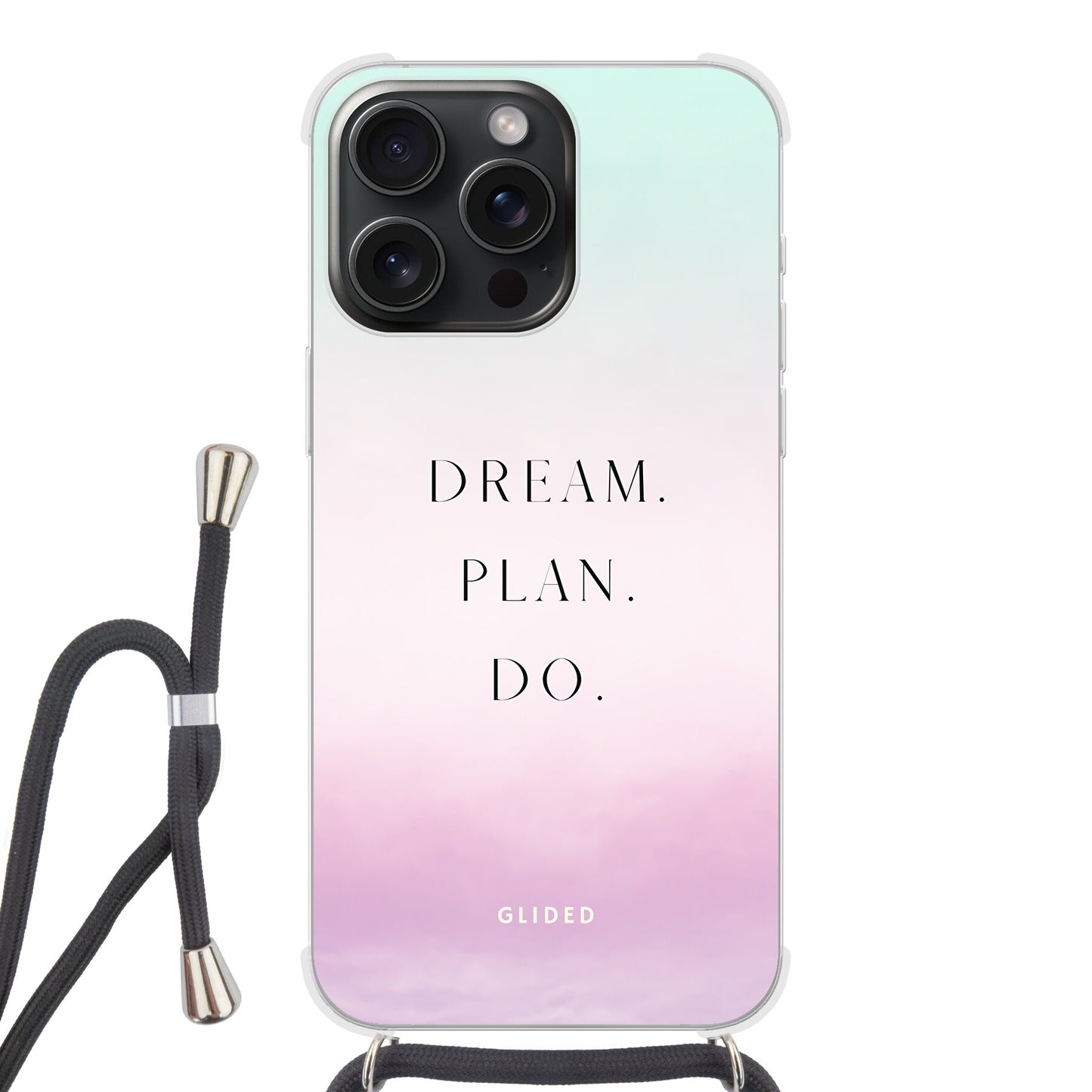 Dream - iPhone 15 Pro Handyhülle Crossbody case mit Band