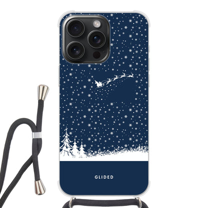 Flying Santa - iPhone 15 Pro Handyhülle Crossbody case mit Band