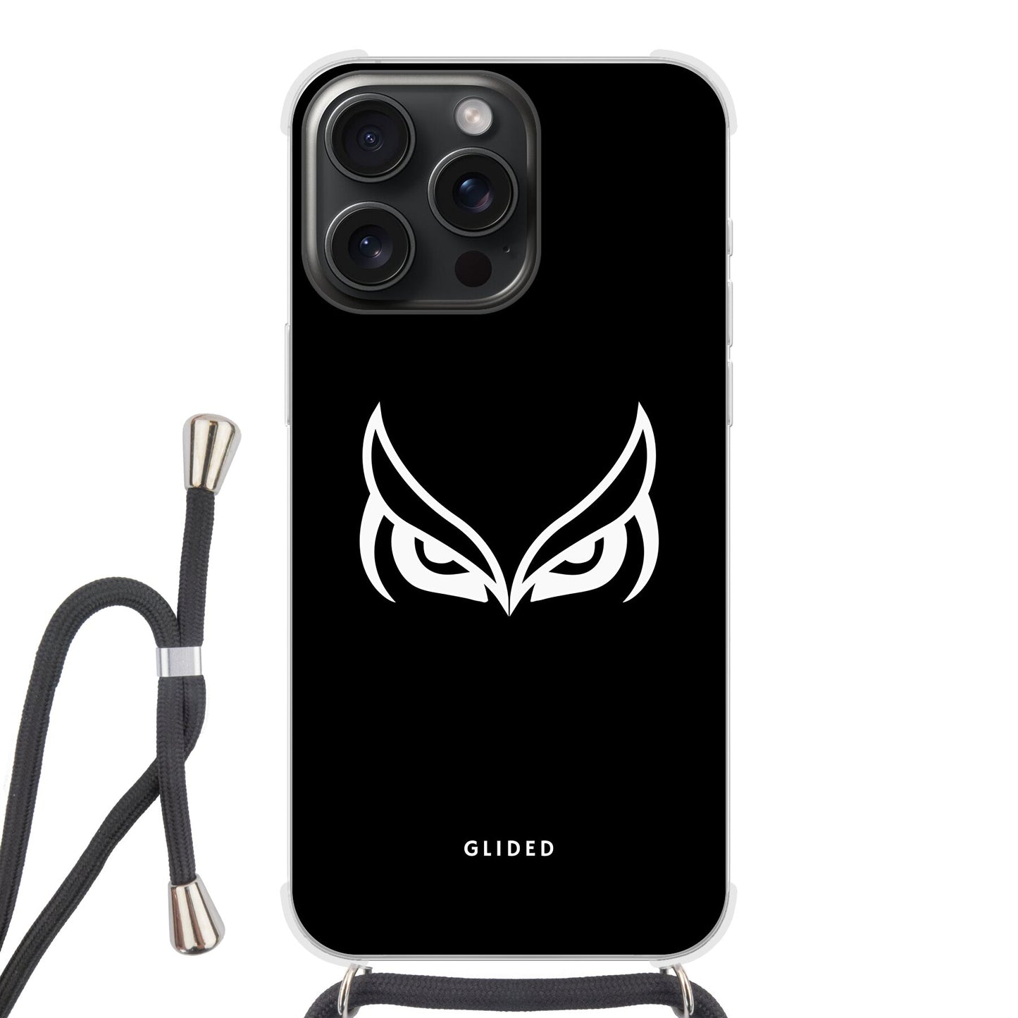 Dark owl - iPhone 15 Pro Handyhülle Crossbody case mit Band