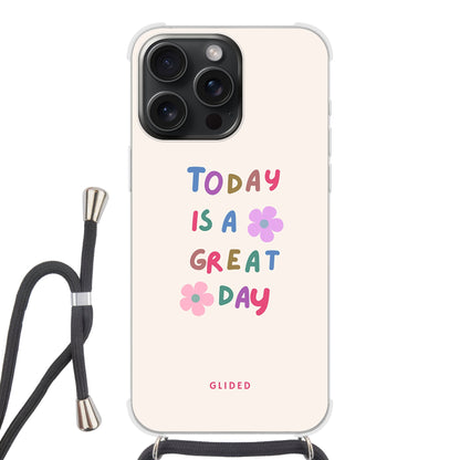 Great Day - iPhone 15 Pro Handyhülle Crossbody case mit Band